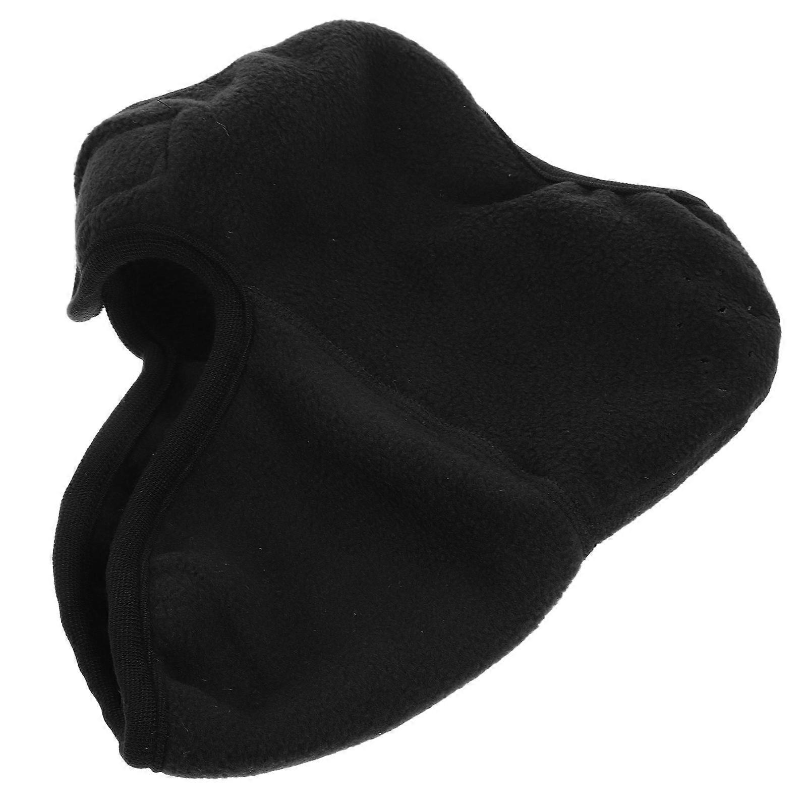 Black Polar Fleece Scarf Face Mask for Daily Use Windproof and Warm Neck Gaiter for Men Women 9.84