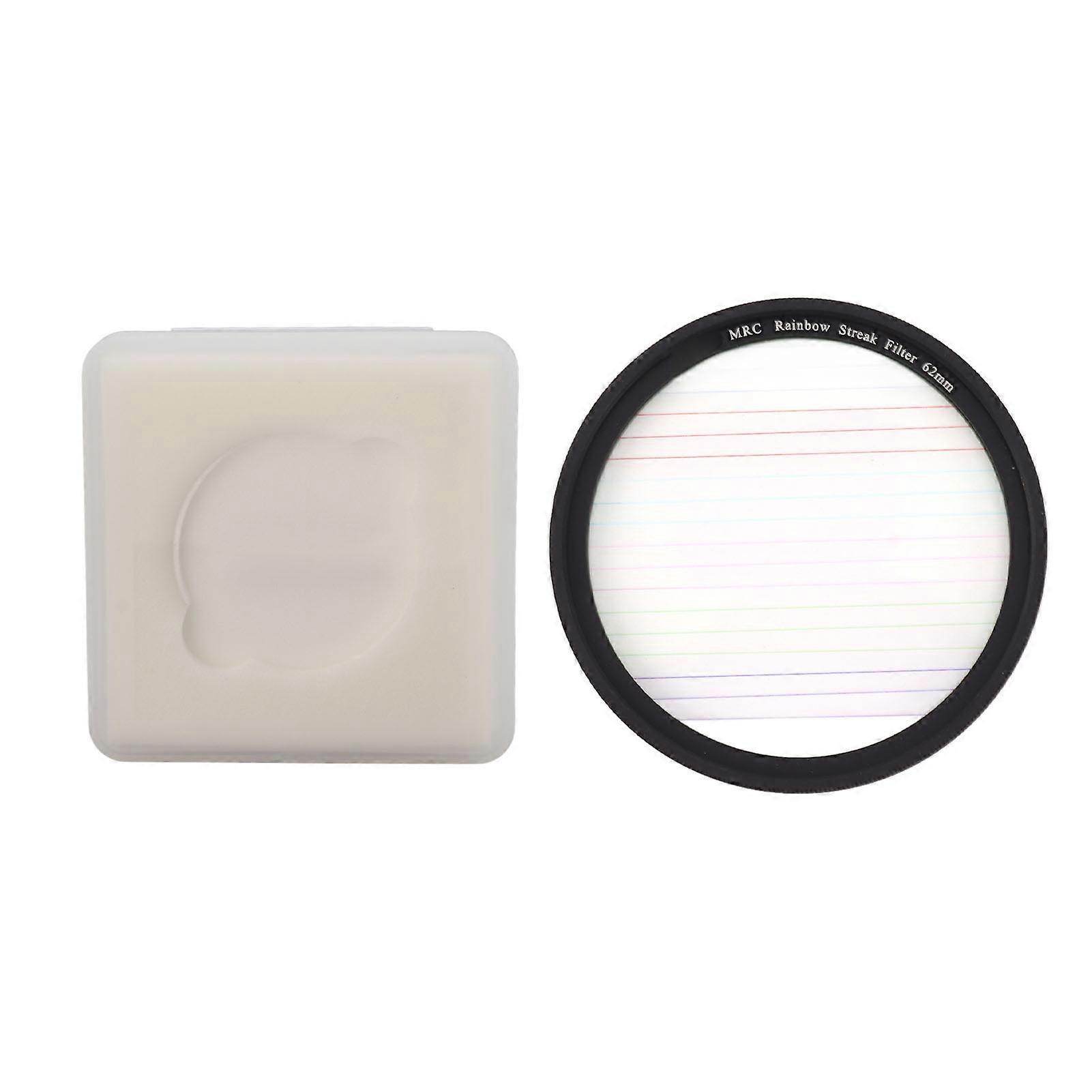 Colorful Streak Star Filter Micro SLR Camera Dot to Line Filters Special Effects Camera Filters for Night Scenes 62mm
