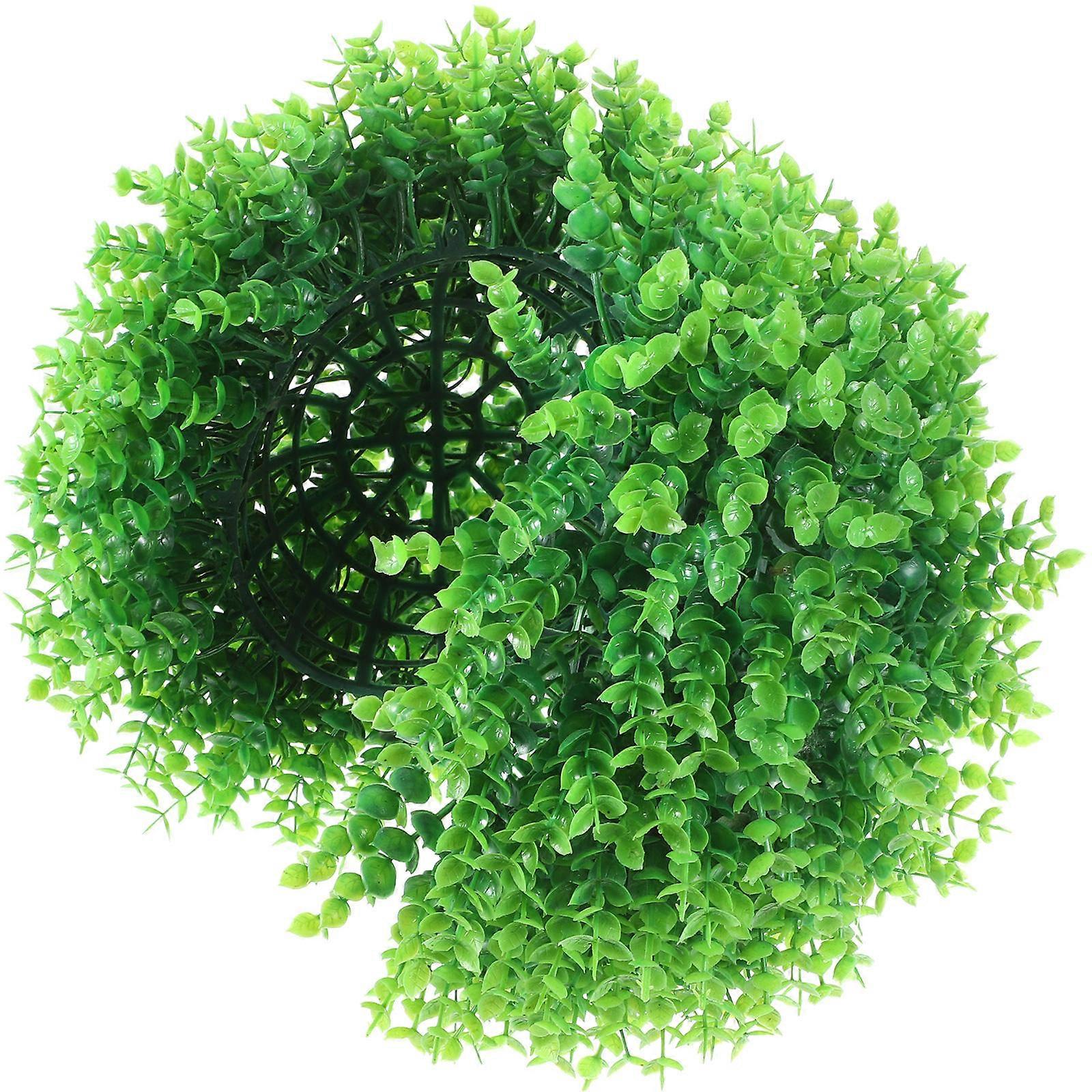 Green Artificial Topiary Ball for Outdoors Hanging Decoration with Perfect Spherical Shape 12 Inches
