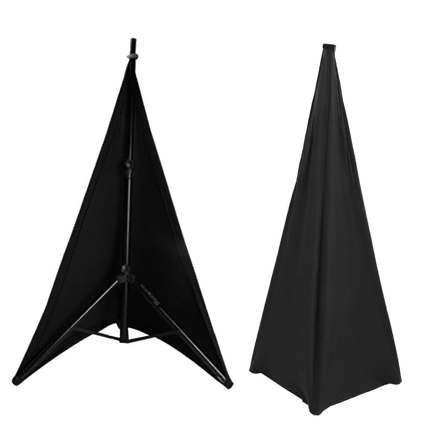 2 Piece Speaker Stand Cover Double-Sided Foldable Polyester Protection for Speaker Stands Cable Management and Stage Scratches