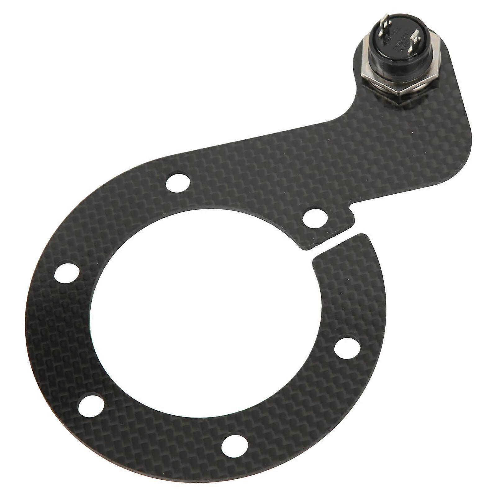 Steering Wheel Horn Button 6 Hole Carbon Fiber Comfortable Touch Sensitive Replacement For MOMO Yellow 