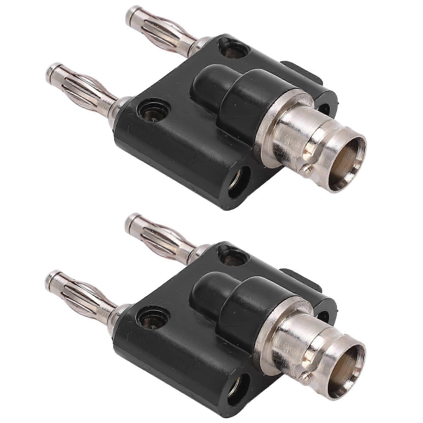 J.20022 4mm Banana Plug to BNC Female Double Row Adapter, 2PCS