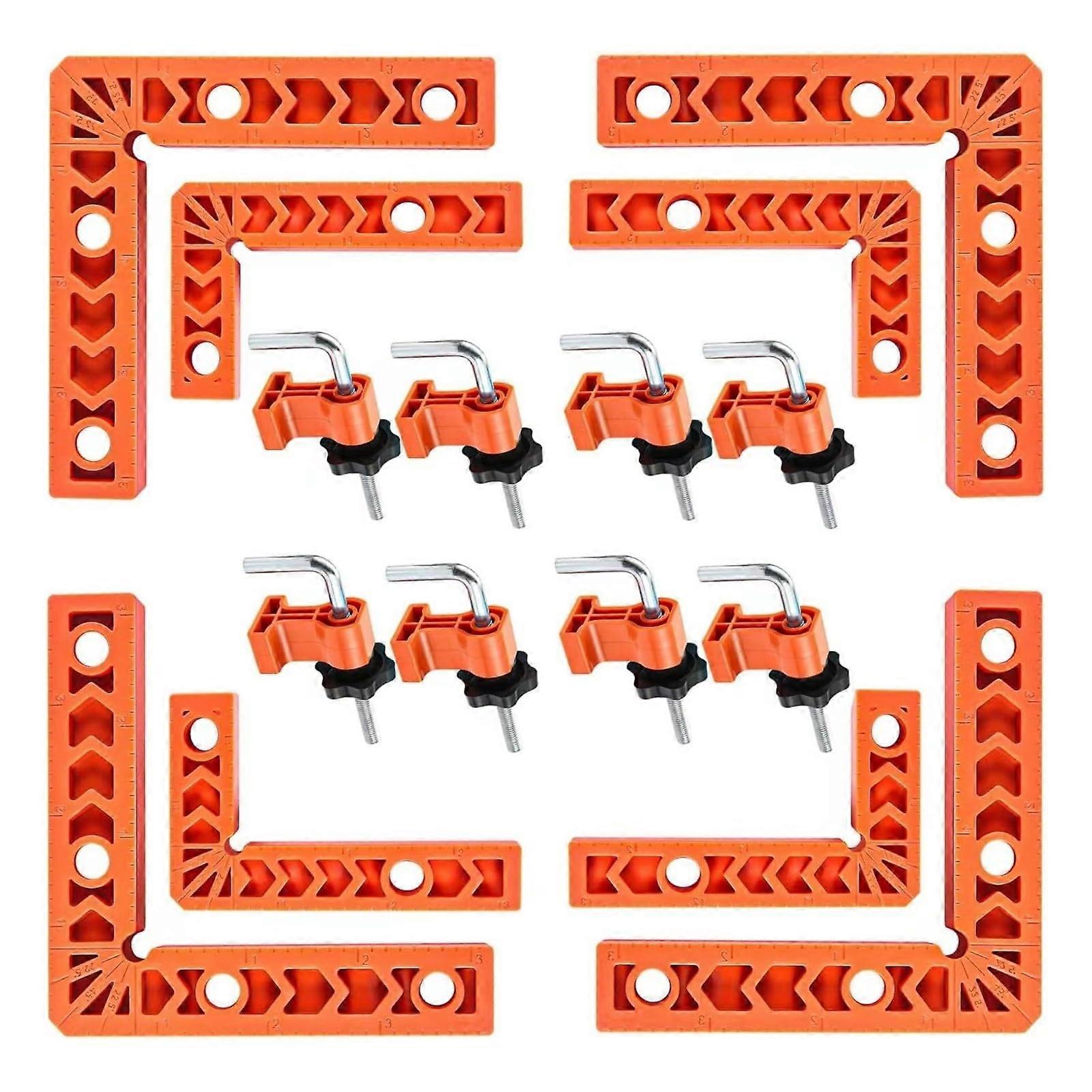 8 Set 90 Degree Positioning Squares Corner Clamps For Woodworking Tools And Carpentry Applications