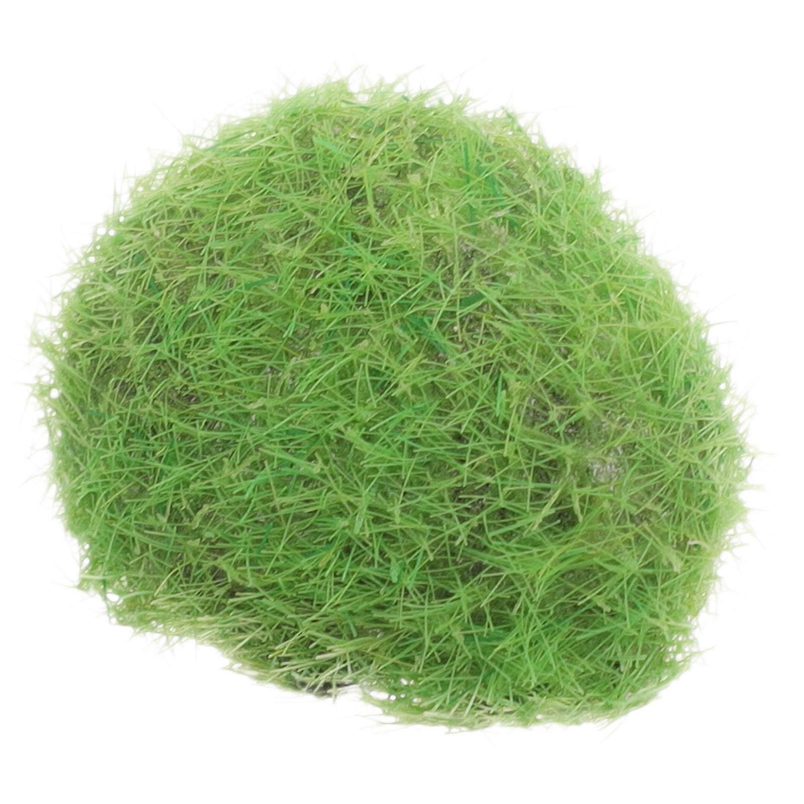 Mossy Stone Fish Tank Layout Decor For Hobbyists Featuring Round Shape In Light Green Color 1Pack