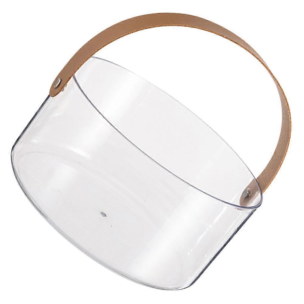 Transparent Storage Basket with Handle for Home Fruit and Decor 1Pc Portable Household