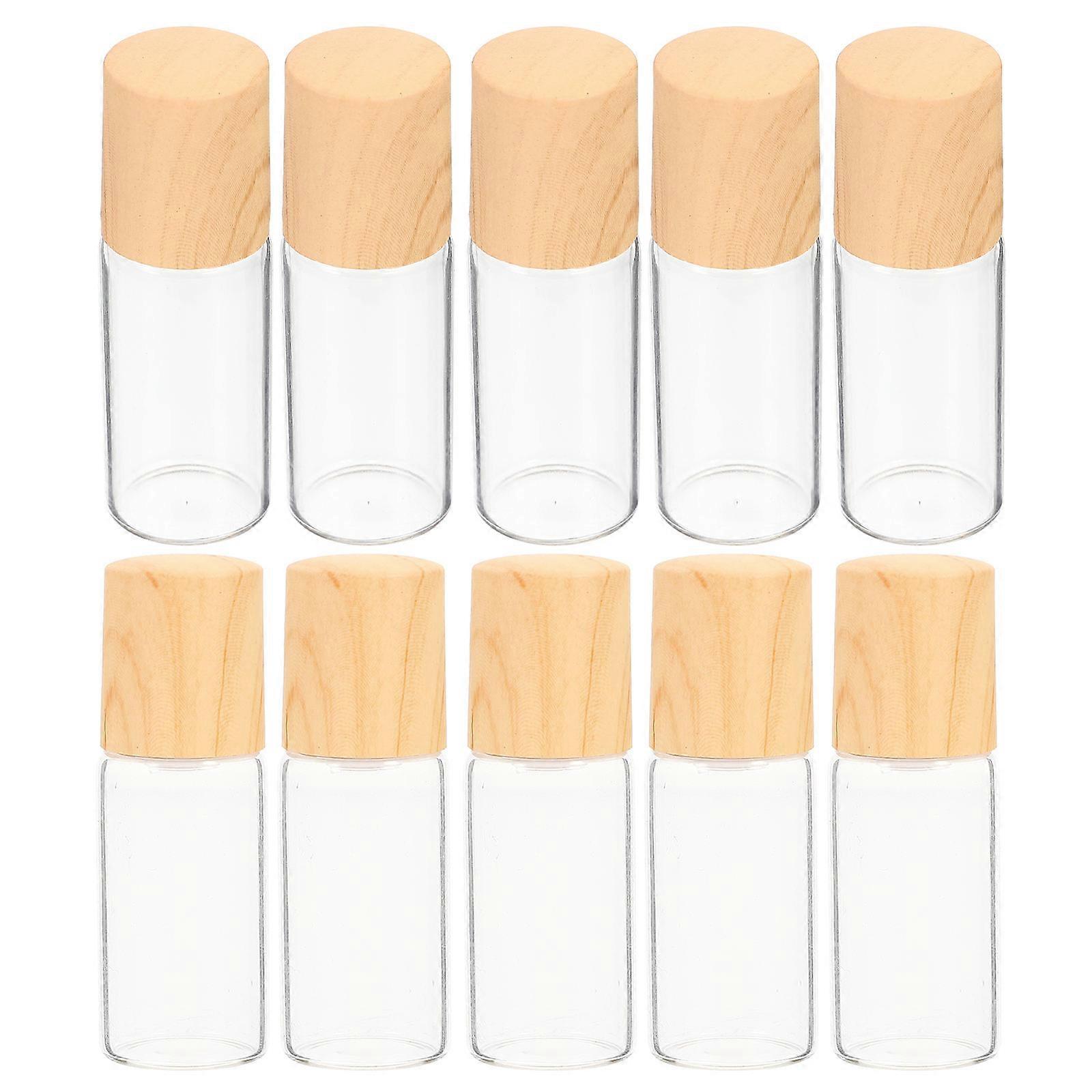 10pcs Refillable Glass Roller Bottles for Essential Oils with Leak Proof Design 1ml