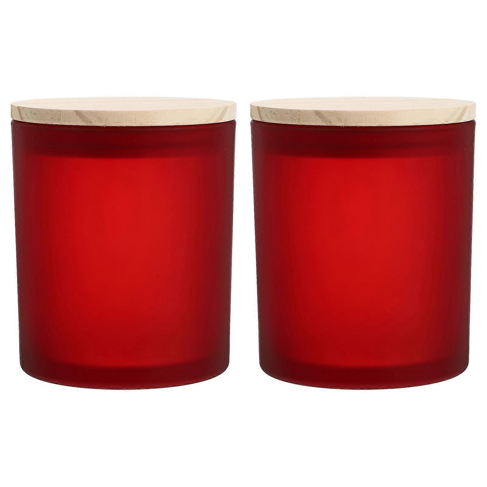 2Pcs bougie parfumée Récipients en verre Gobelets vides pour usage domestique