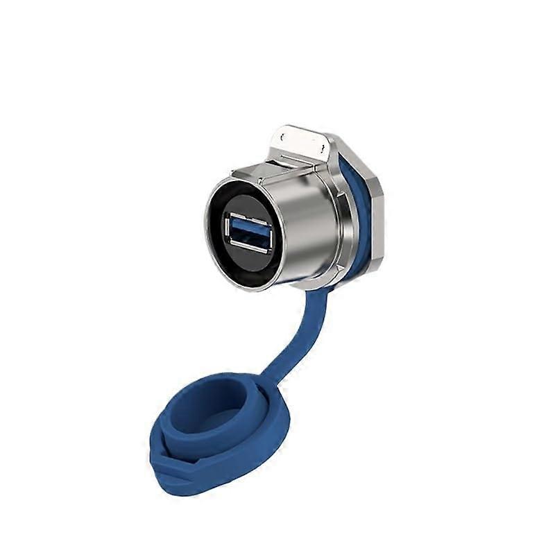 USB 3.0 Panel Mount Female Socket, 0.6 m Cable, LP24 Type U3.0 Data Port