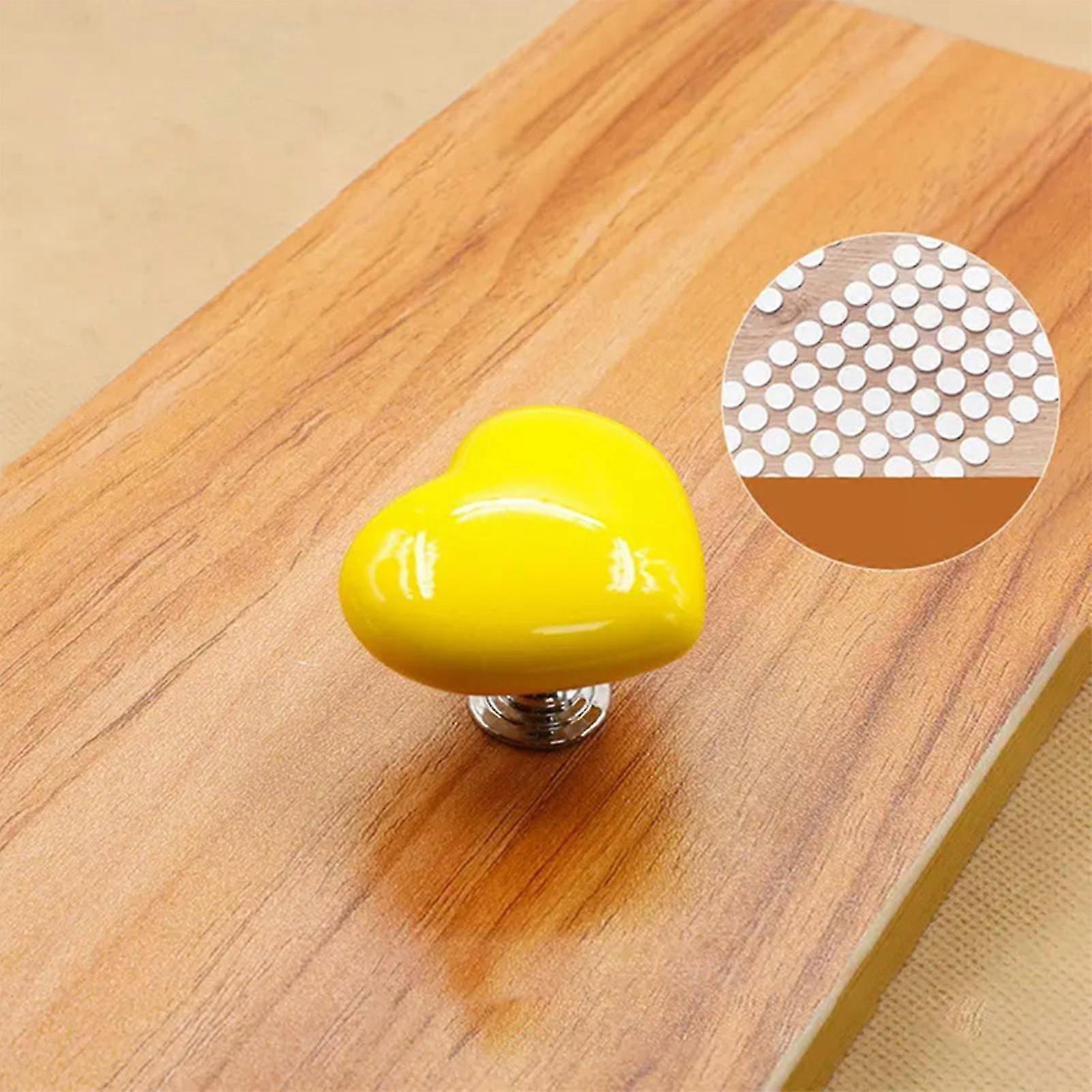 2pcs Ceramic Cabinet Knobs Drawer Knobs, Heart Shaped Dresser Knobs Cute Kitchen Cabinet Pull Handles, Cabinet Decorative Knobs