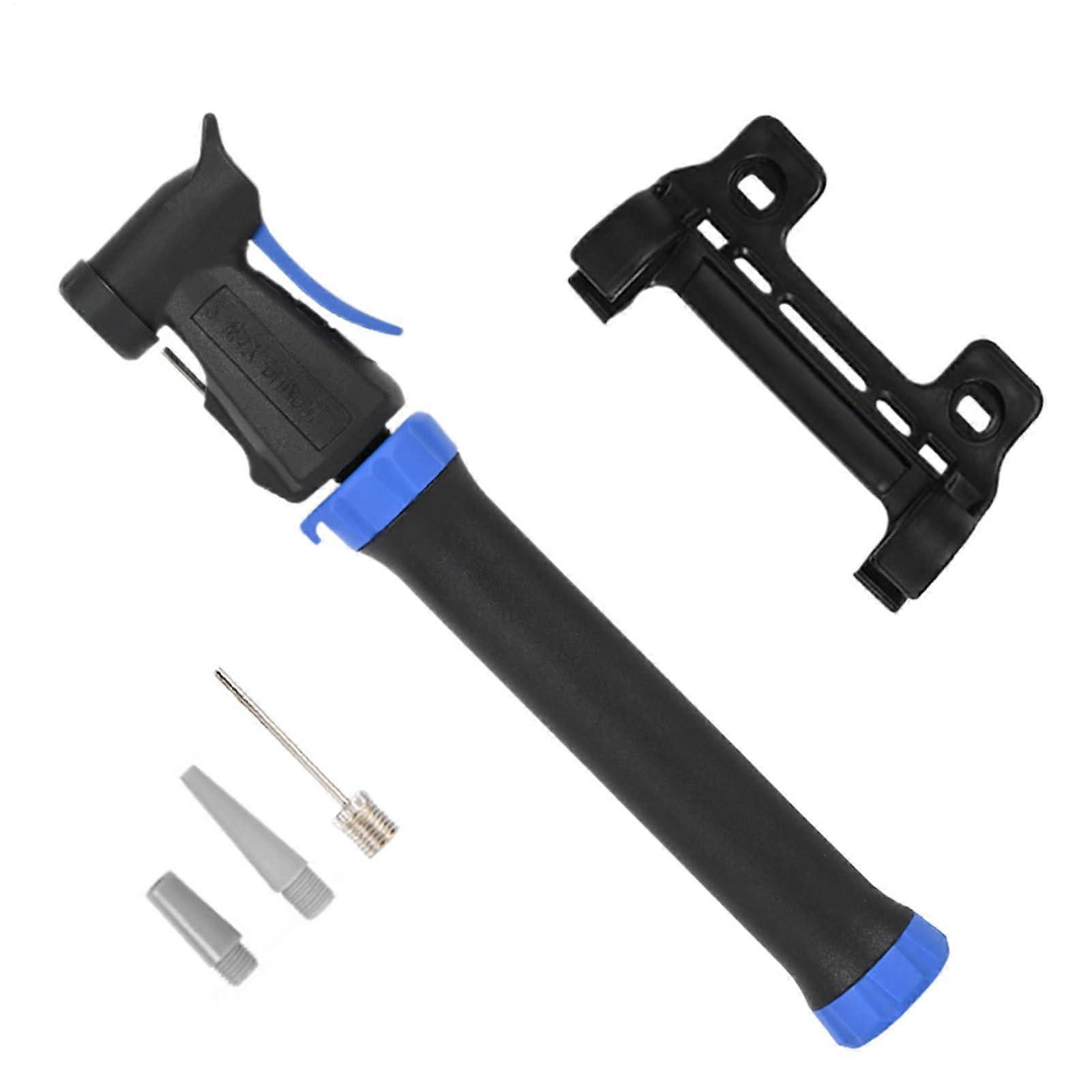 Small Bike Pump with Secure Valve Lock, Compact Lightweight Hand Inflator for Road Biking, Commuting, and Camping