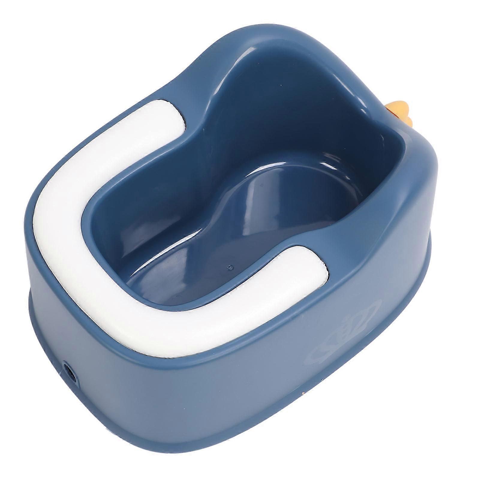 Kid Butt Wash Basin Multipurpose Ergonomic Baby Toddler Wash Basin Seat with PVC Soft Cushion Blue