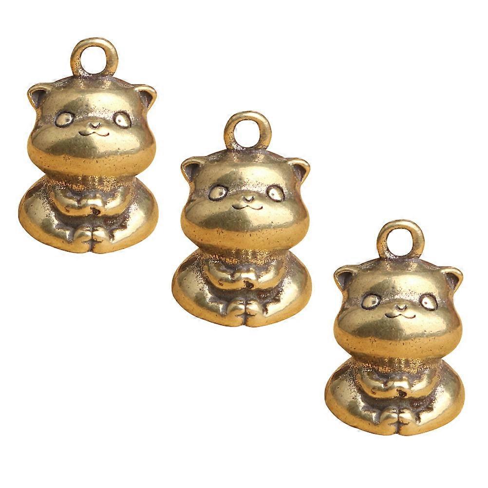 Brass Cat Shaped Hanging Decor, Compact DIY Pendant for Keychains and Bags