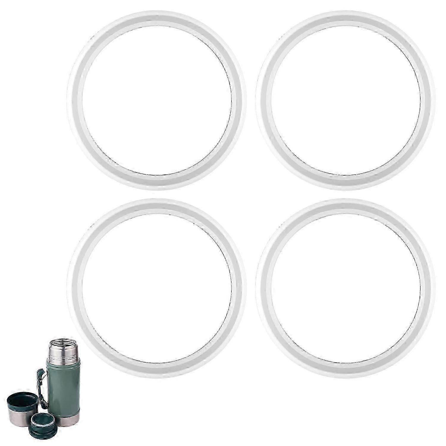 4 عبوات من حشوات السيليكون لبرطمان الطعام ستانلي 24 أونصة - حلقات مانعة للتسرب ، استبدال غطاء الترمس الخالي من مادة BPA