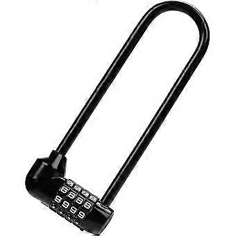 4-cijferige code fietsslot - 18,5 cm met lange beugel - waterdicht fietsslot met resetbare code - Ele