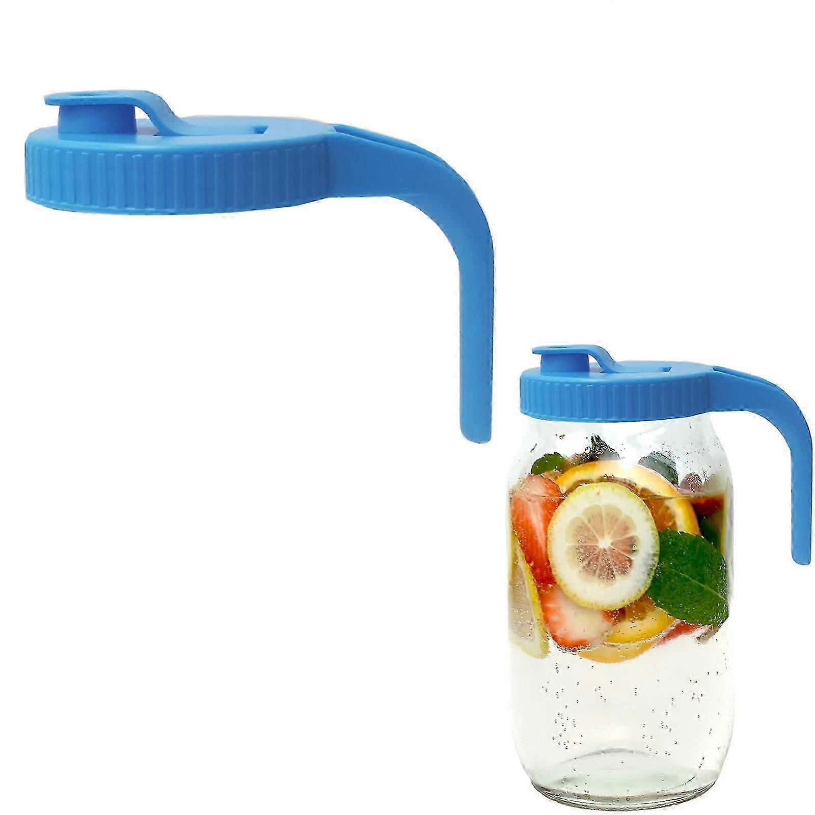 5pcs Wide Mouth Mason Jar Pour Spout Lids With Handle Reusable Plastic Flip Cap Lid, Leak Proof Airtight Seal, Jar Not Included
