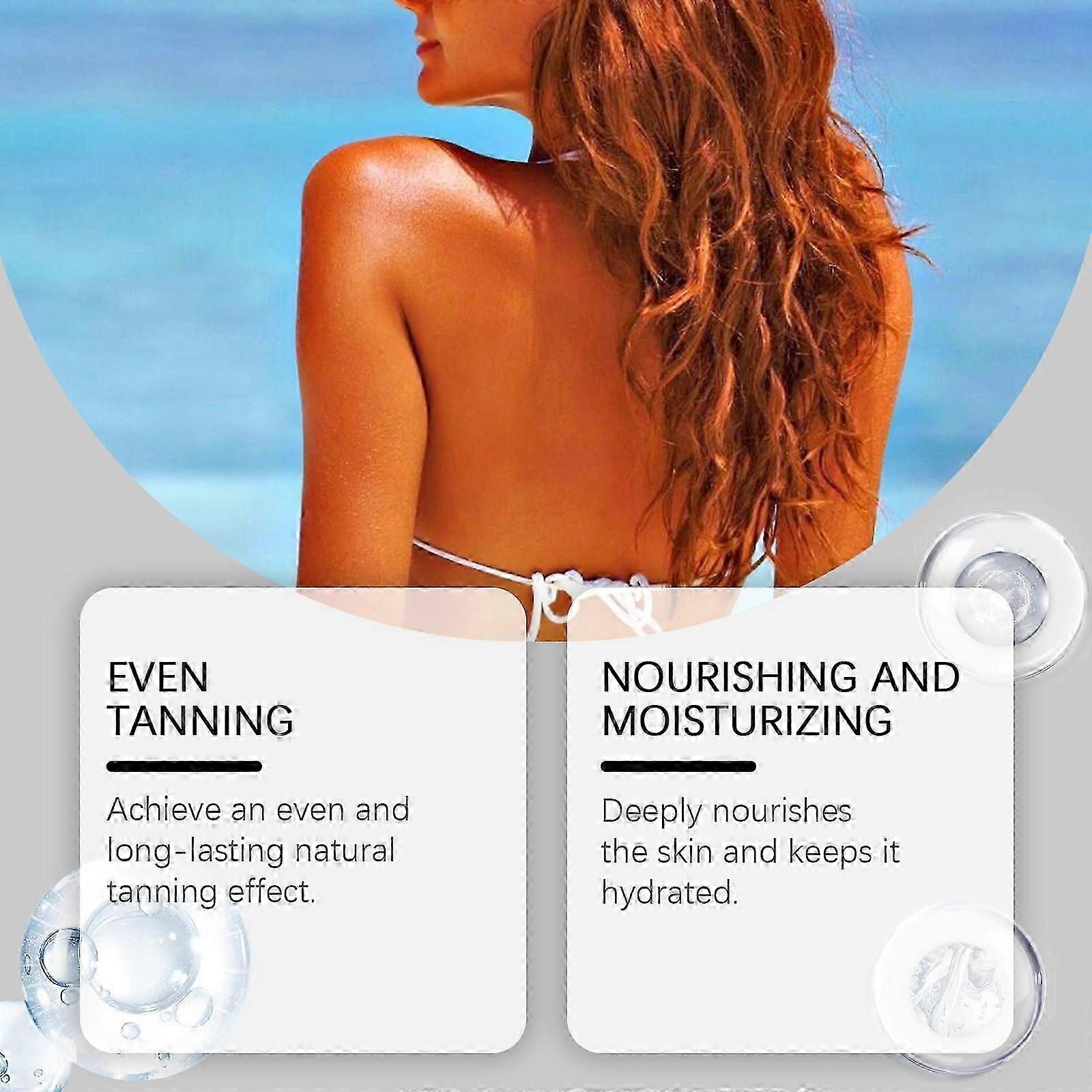 Self Tanner Kit, Dark Tanning Mousse with Mitt Applicator, 1 Hour Express Foam, Best Bronzing Glow, No Orange Tones or Fake Tan Smell, Even Skin Tone