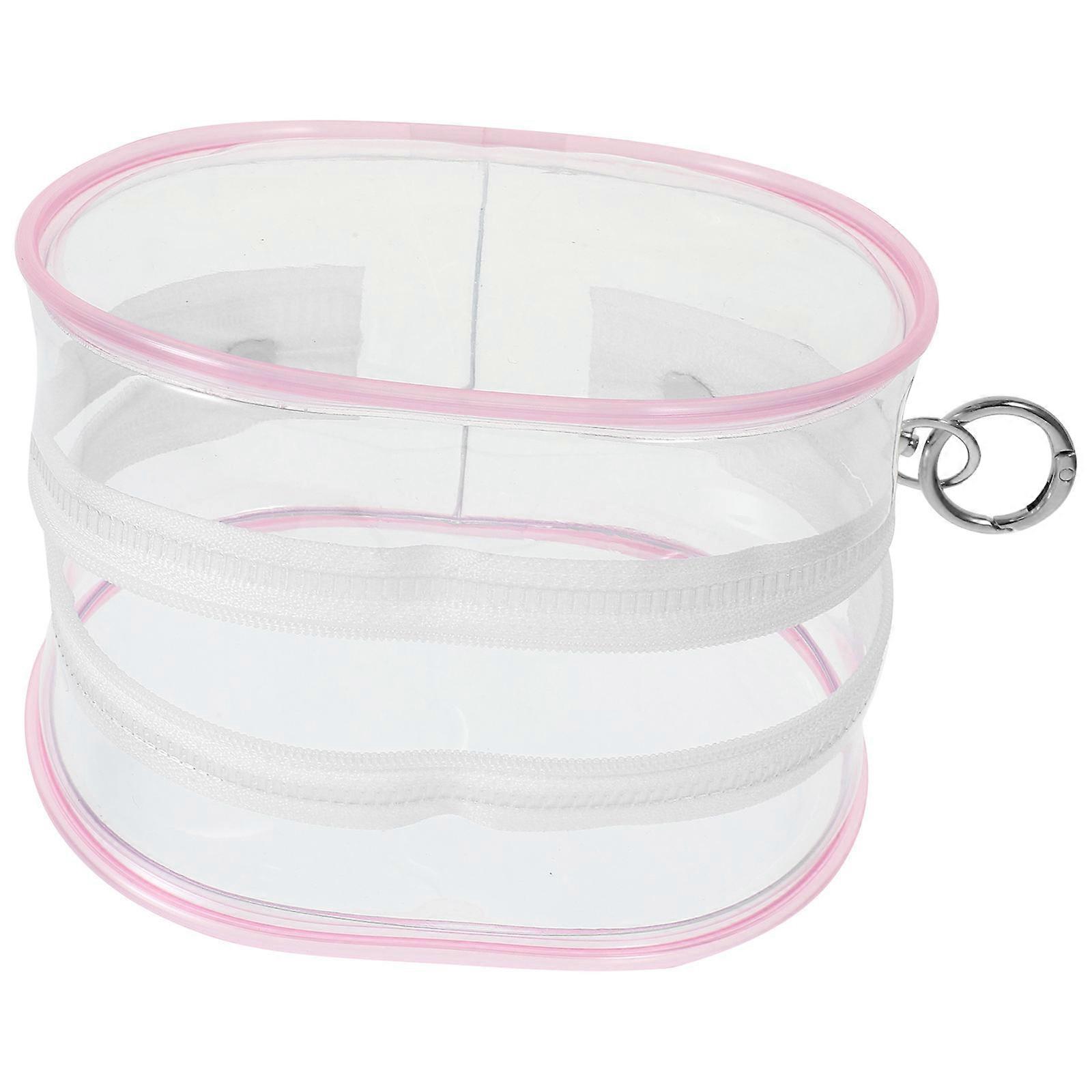 Transparent PVC Pink Doll Storage Bag for Portable Use and Clear Display 6.5"x4.3"