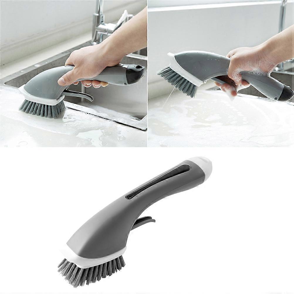 Automatic Detergent Kitchen Cleaning Brush for Pots and Pans with Easy Clean Features Grey 5.9 inch