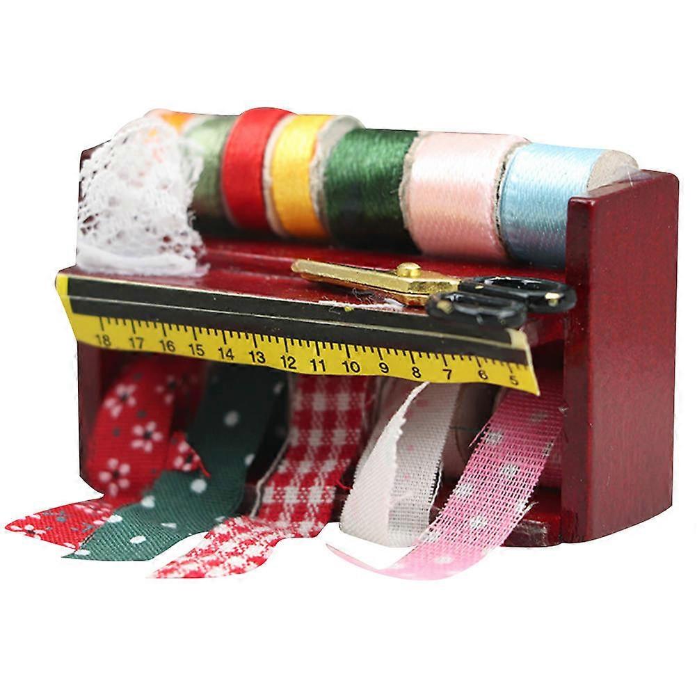 1 Set of Desktop Miniature Decor Adorable Mini Ribbon Box Decorative Miniature Model Decor