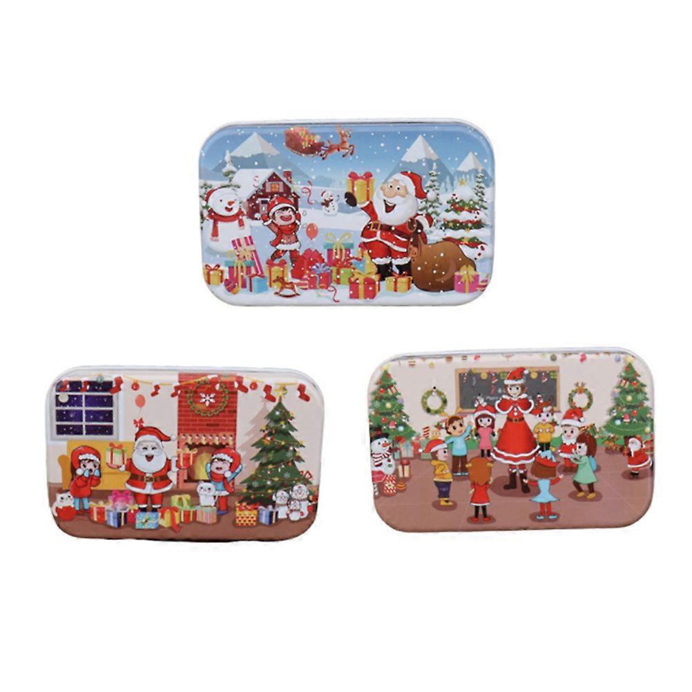 3 Sets Educational Jigsaw Puzzles For Children In Assorted Color Perfect For Christmas Celebration And Fun Learning