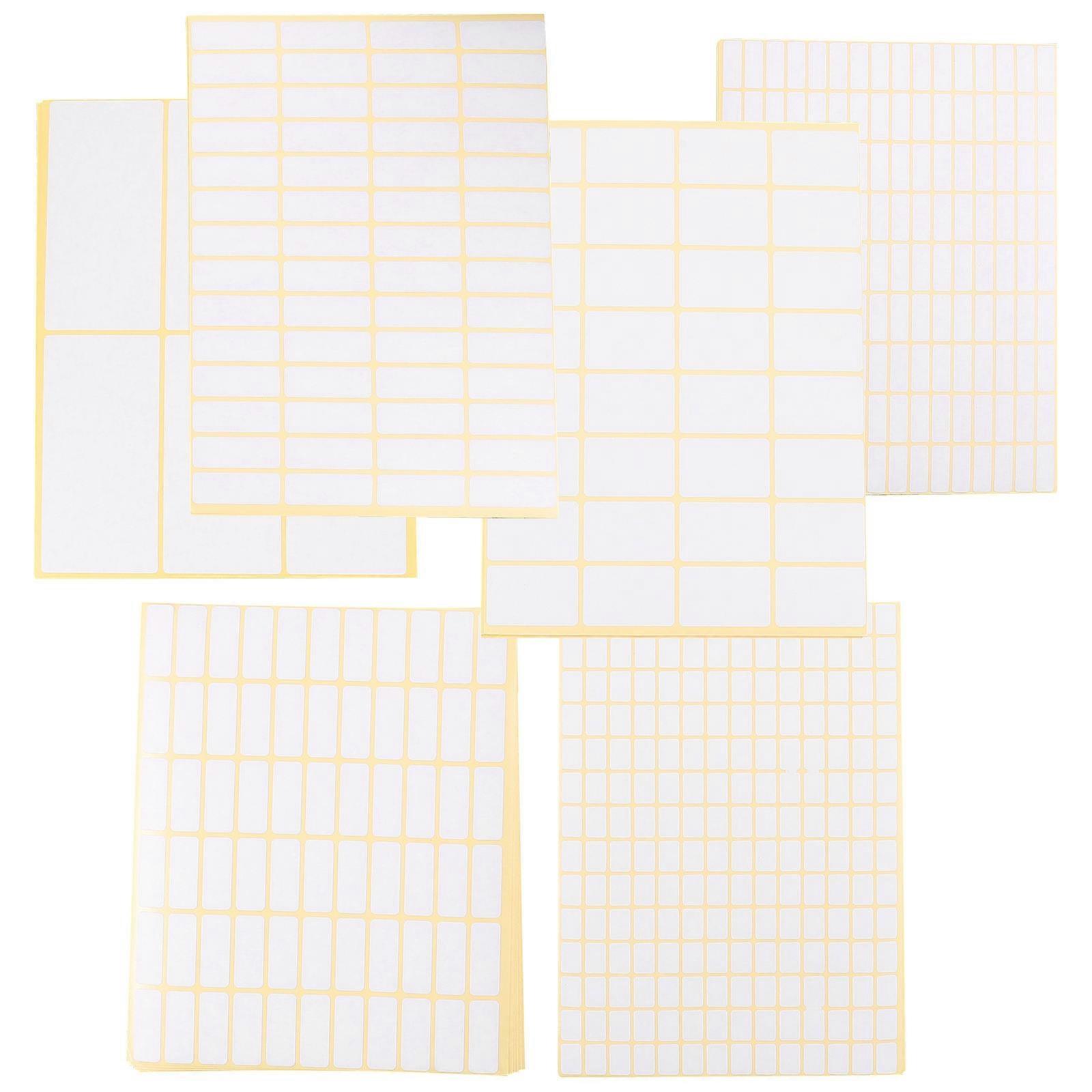 36 Sheets Blank Name Stickers for Office Use Coated Paper Small Size