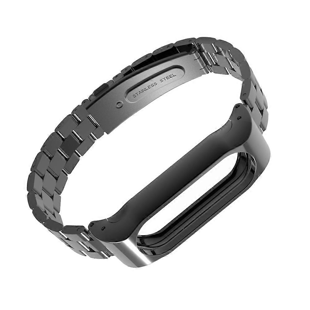 Stylish Adjustable Replacement Strap for Smart Bracelet Accessories Black Waterproof 1Set