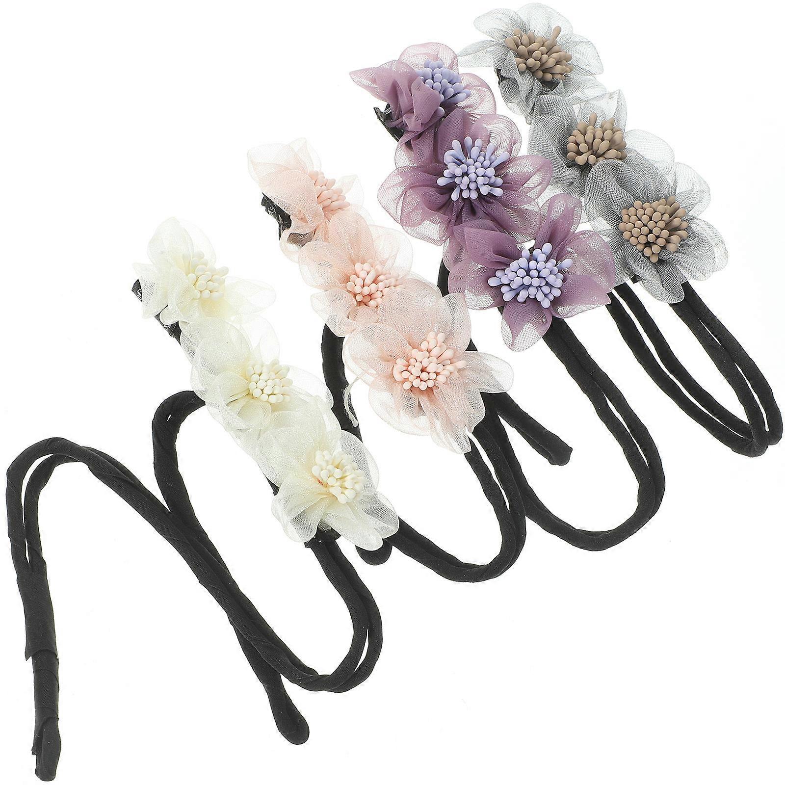 Here's a refined and engaging product description for your **4pcs Flower Hair Bun Makers Elegant Floral Hair Accessories for Stylish Updos**:
๐ธ