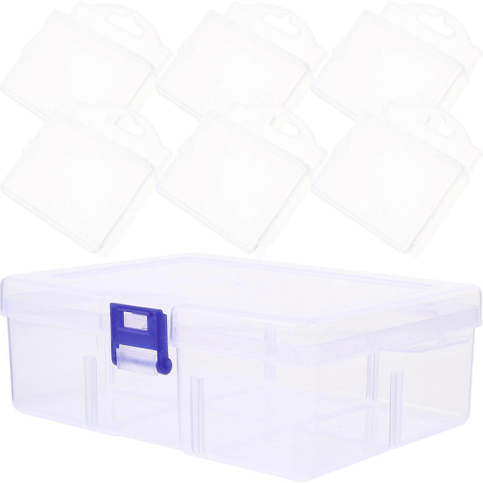 Clear Storage Case Set For Home Use Including 7 Pcs Transparent Plastic Storage Boxes Multi-functional Organizing Tool With Lids