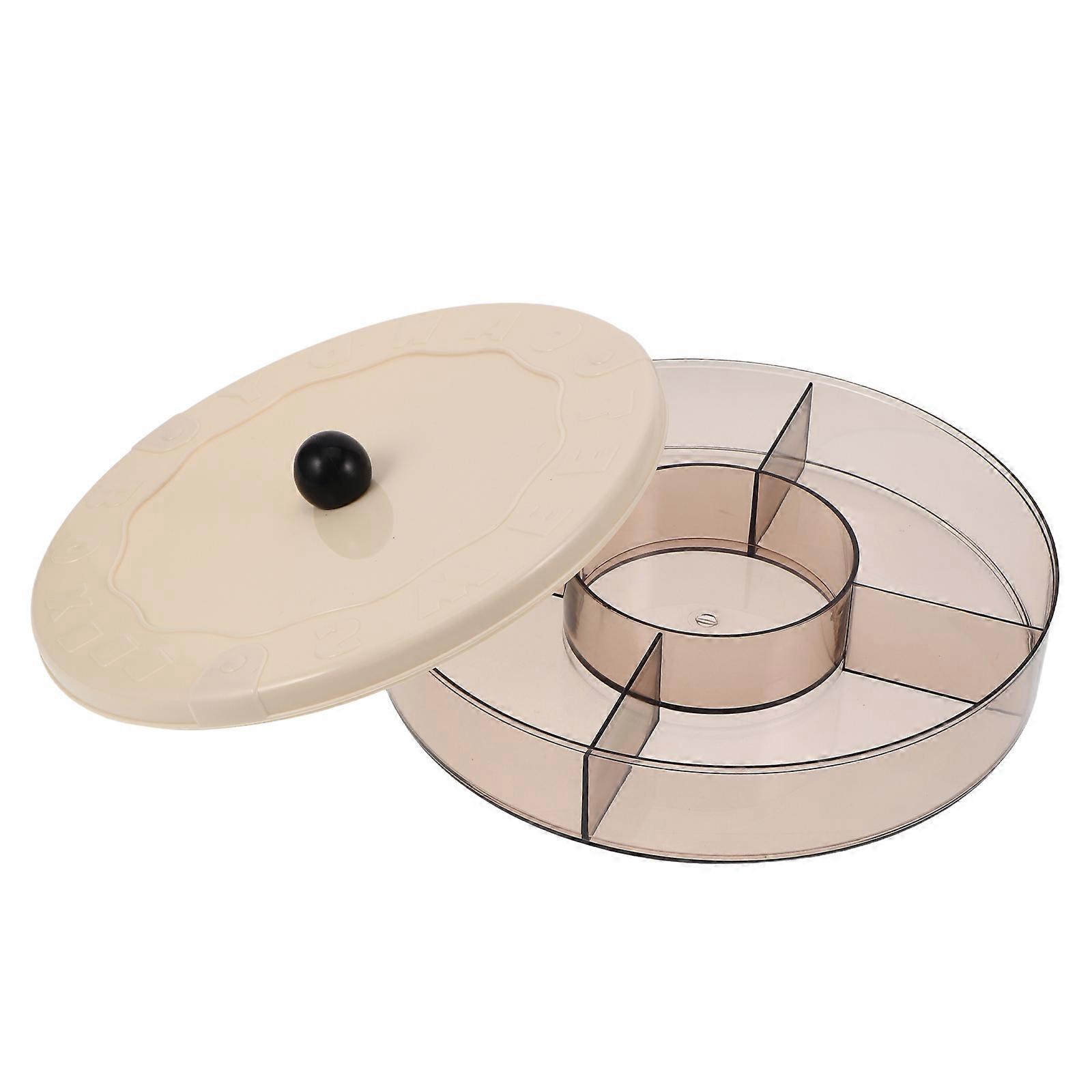 White Multi-Compartment Snack Box for Kitchen Removable and Dishwasher Safe Round Storage Container