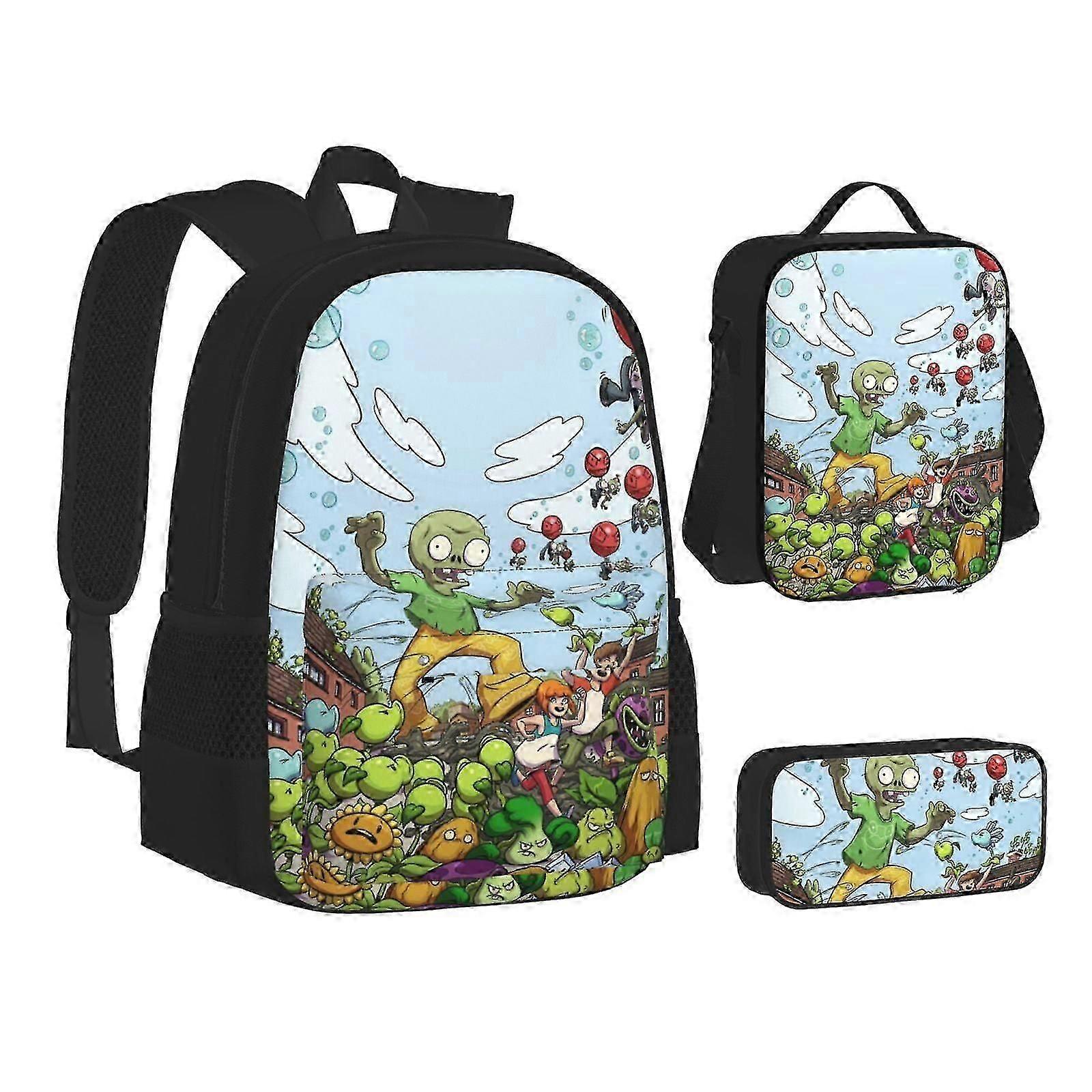 Stylish and Practical Plants vs Zombies 3-Piece School Bundle for Young Learners
