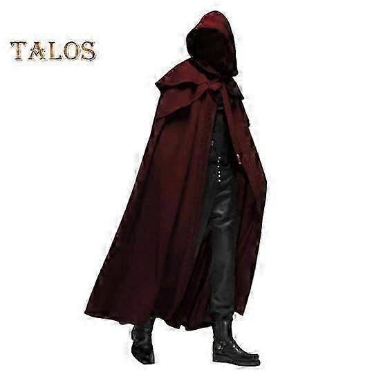 Halloween Cosplay Umhang mit Kapuze, einfarbiges Design, Unisex-Umhang, lockere Passform, Maskerade-Party, Hexenkostüm