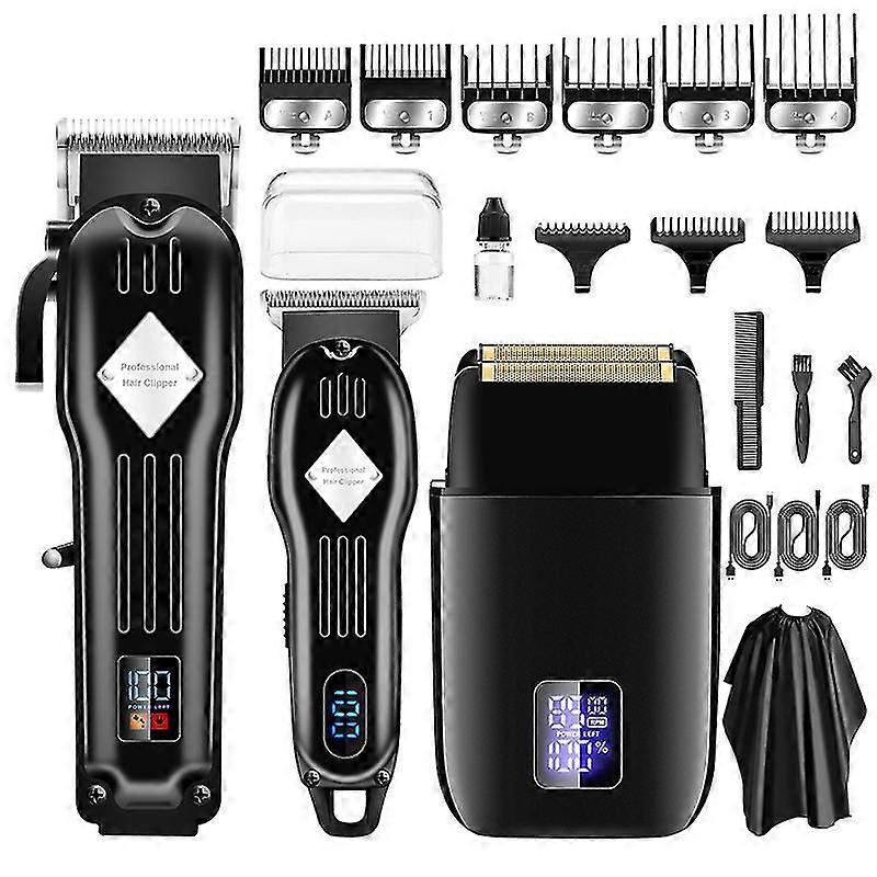 Professional hair clipper beard trimmer set
