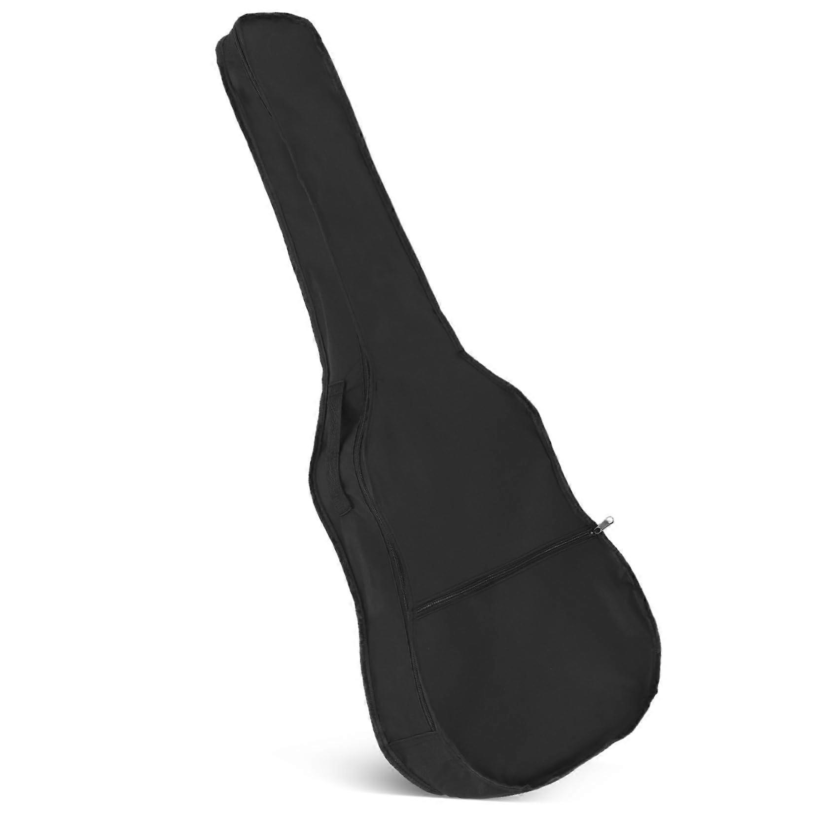 Waterproof Guitar Bag with Zipper and Shoulder Strap, Durable Oxford Acoustic Guitar Case, Portable Black Design