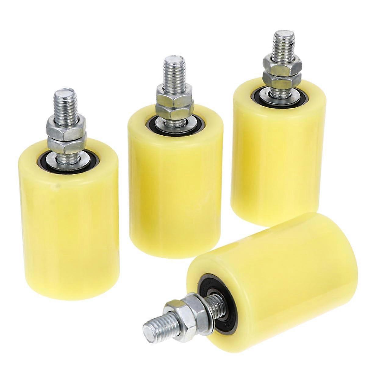 4 Nylon Sliding Door Rollers - Durable Heavy-Duty Guide for Electric Gates, Compact Design, Flexible Use, 4-Pack