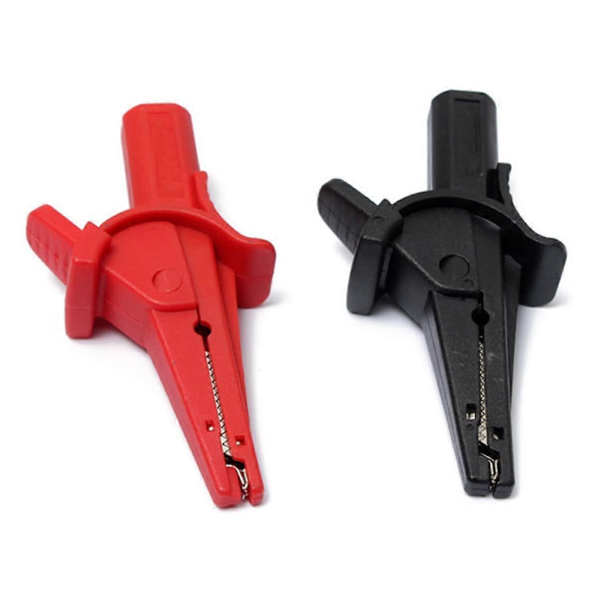 Insulated Crocodile Test Clip Banana Plug Red Battery Test Clip with Teeth for Easy Connection for Multimeter Electrical Testing and