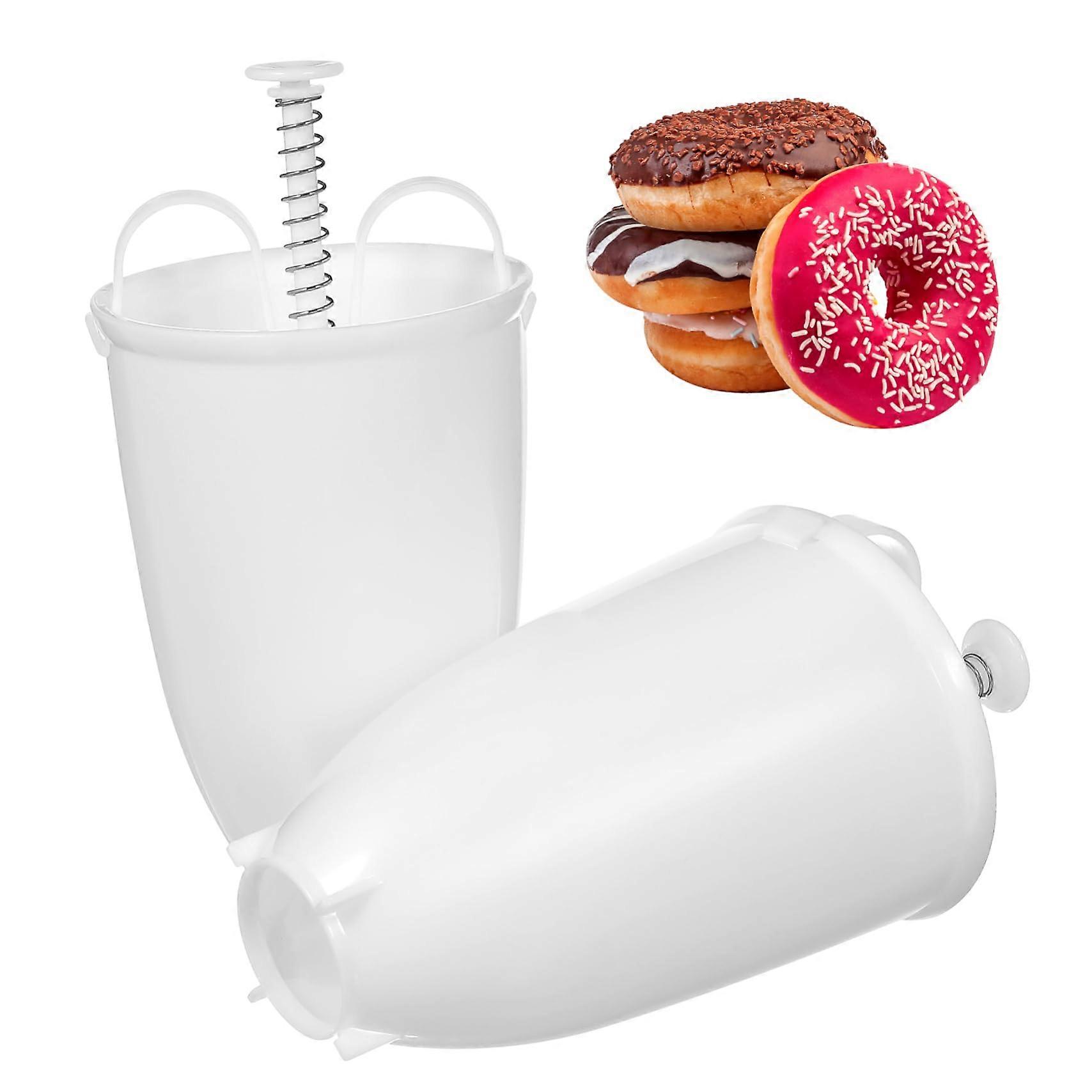 2pcs Doughnut Maker Tool Pastry Molds for Easy Baking Compact Bakeware for Homemade Donuts and Biscuits