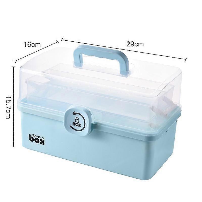 First Aid Kit Box Portable Multi-Layer Medicine Storage Container with Handle (No FDA,BPA-Free)
