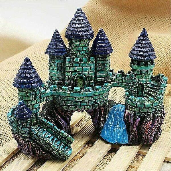 Resin castle for aquarium, finely crafted and versatile, creating a natural environment
