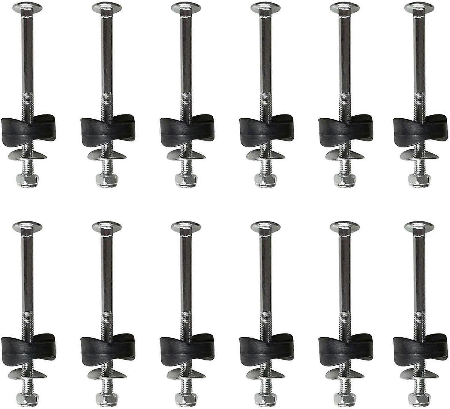 12pcs Trampoline Spacers with Screws for Fixing Trampoline - Trampoline Replacement Accessories (Black)