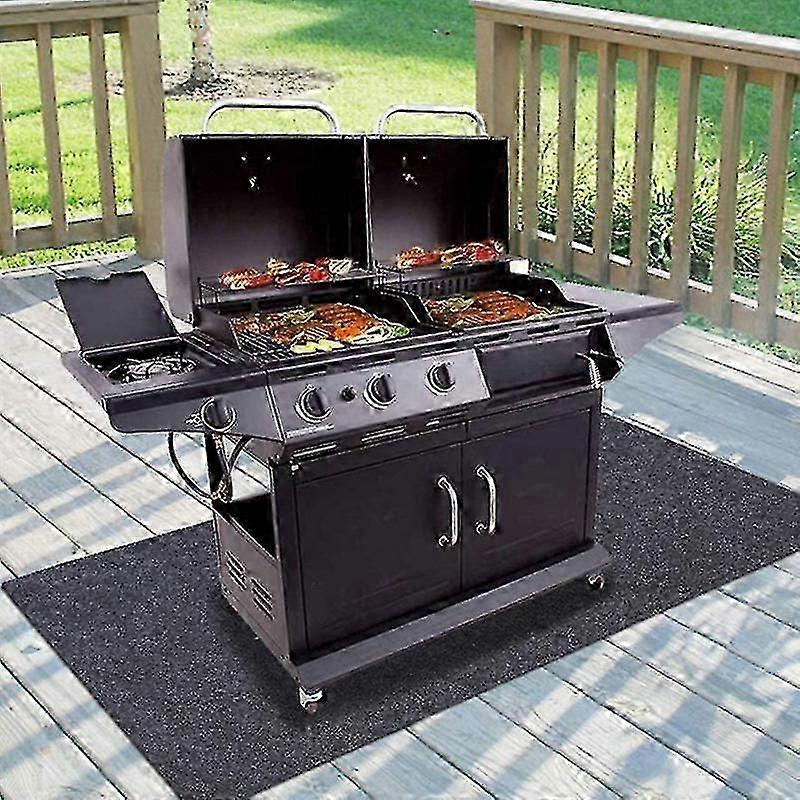 Fireproof mat for BBQ grill - Splatter protection deck pad