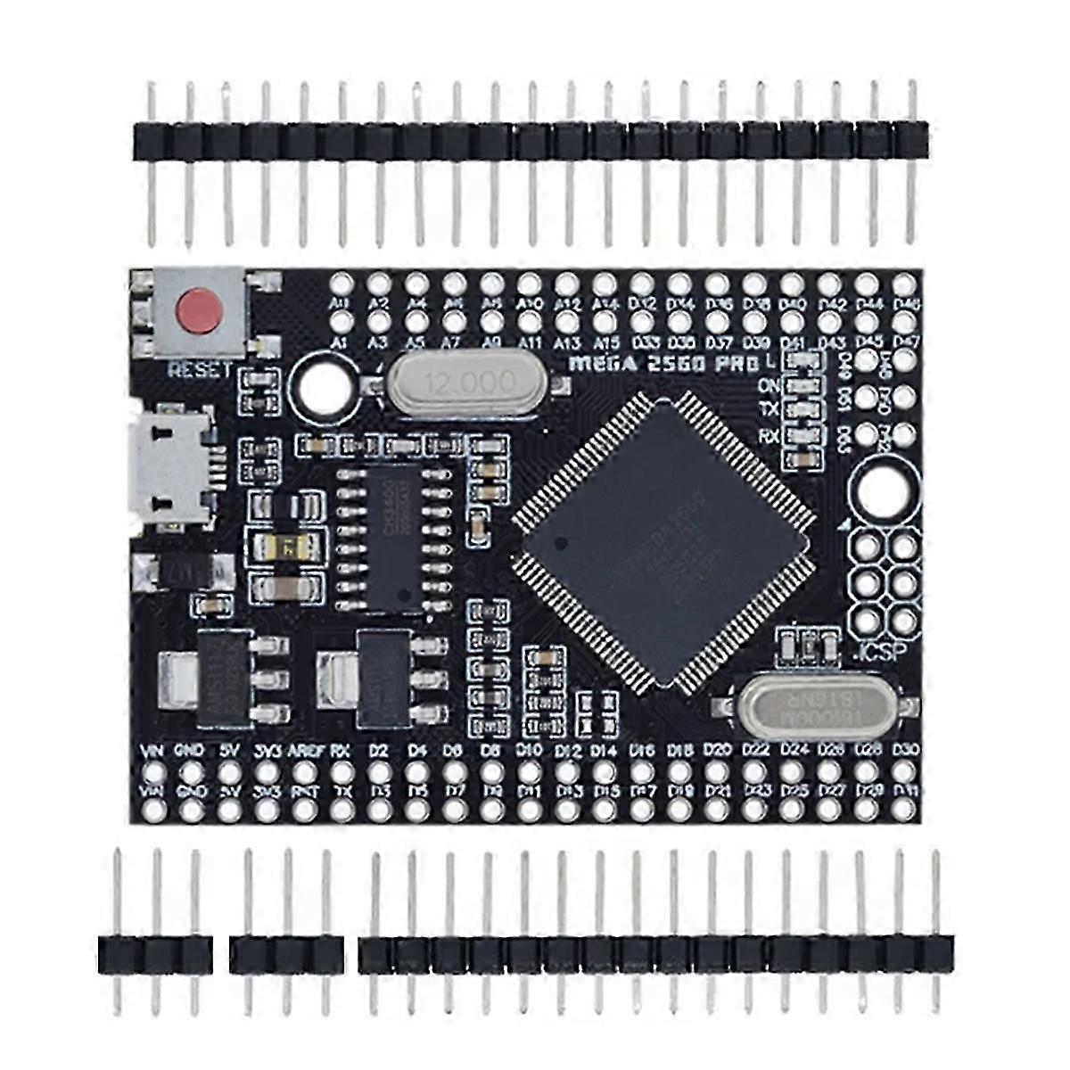 För MEGA 2560 PRO Bädda in CH340G/ATMEGA2560-16AU Chip med hane Pinheaders Kompatibel för Arduino Mega