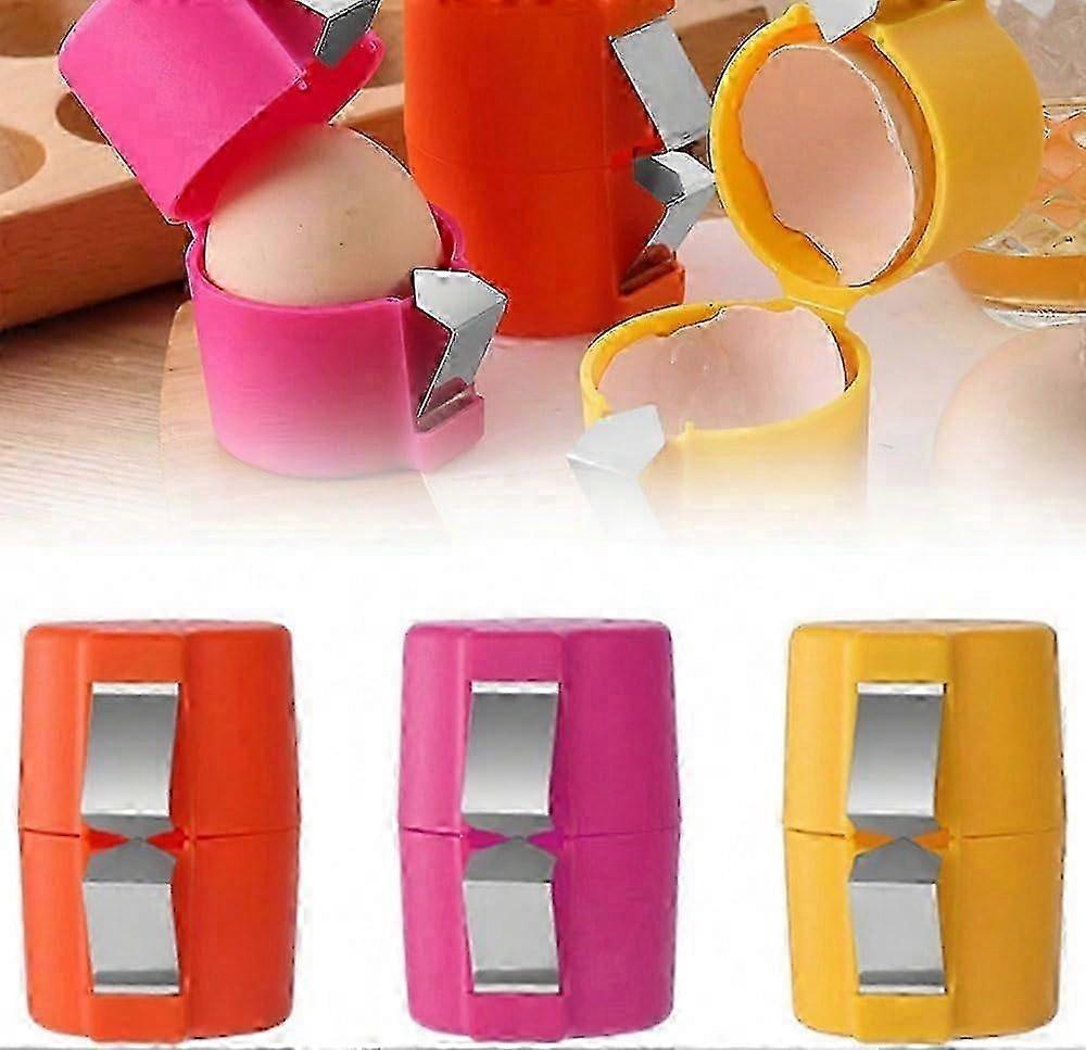 3PCS Egg Shell Opener, 2025 New Egg Cracker Tool for Raw Eggs, Handheld Eggs Breaker Multifunctional Egg Cutter Egg Cracker and Separator s2
