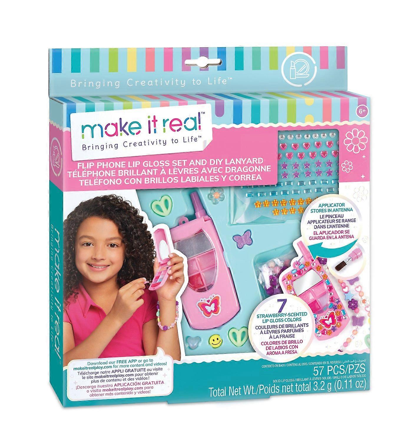 Make It Real Flip Phone Lipgloss Set und DIY Lanyard
