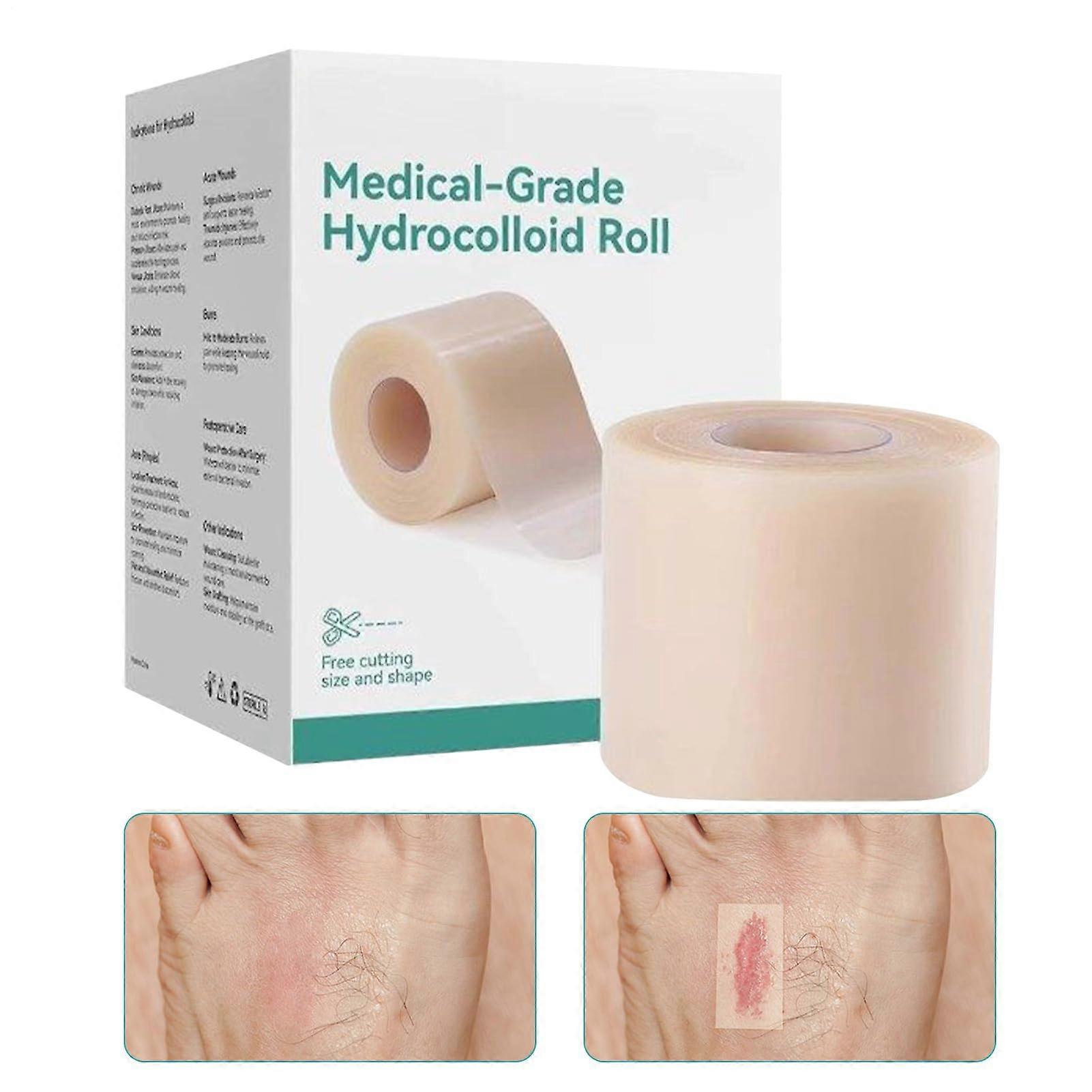 Hydrocolloid Bandage Roll SelfAdhesive Hydrocolloid Patch Bandages, Flexible Wound Care Patches, Multiple Sizes