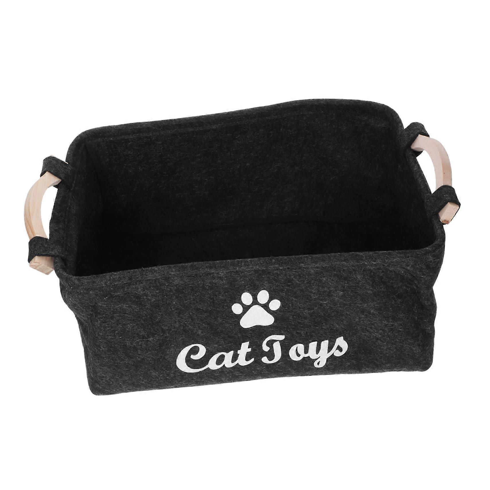 Felt Storage Box with Handles for Pet Bedroom Essentials, Space-Efficient Organizer, Durable Material, Modern Design