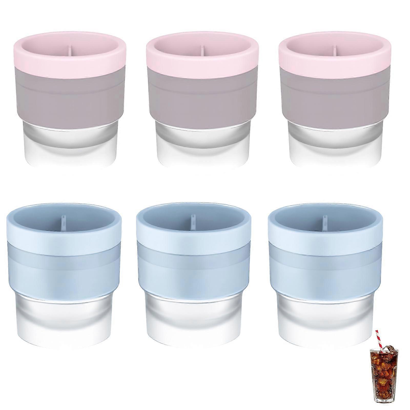 Ice Ball Mould 6Piece Silicone Ice Ball Maker Sphere Ice Cube Mould 7.2 x 7.7 Cm Round Ice Cubes For Home And Party
