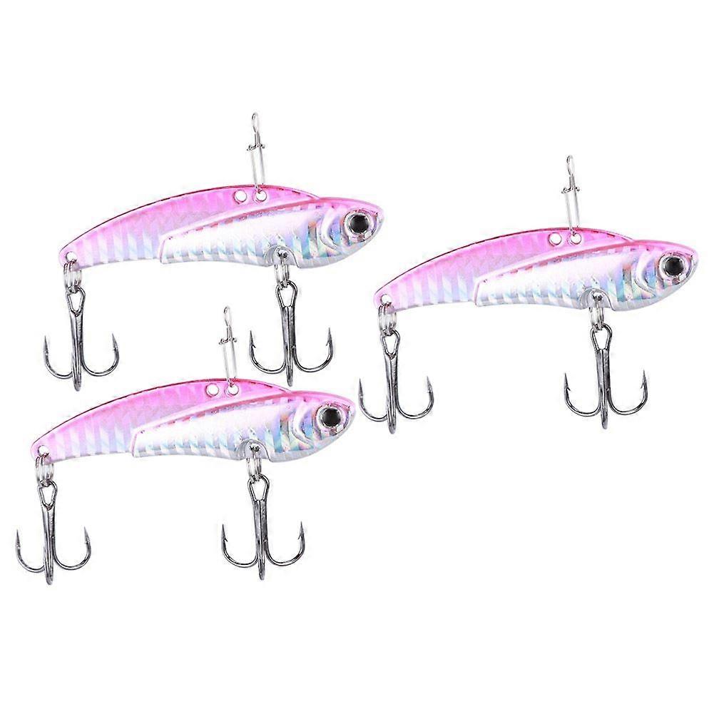 3PCS Metal Artificial Lure All Swimming Layer Sinking Vibration Hard Bait Fishing Tackle