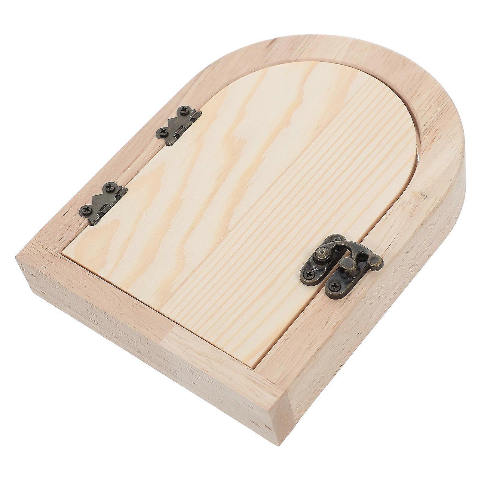 Khaki Wooden Switch Plate Cover for Decorative Use 2Pcs Set