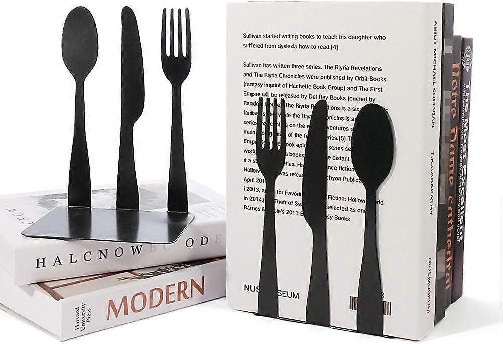 Sturdy Decorative Book Ends For Kitchen Hold Recipes Upright, Cookbook Bookends, Kitchen Decor