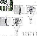 3 Inch Key Lock Metal Security Lock with Key Fob Lock Hasp Knob Lock Bar for